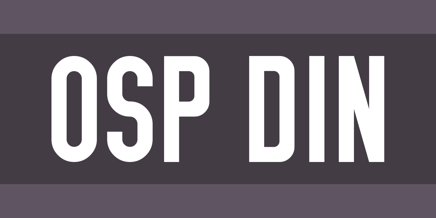 Przykład czcionki OSP DIN